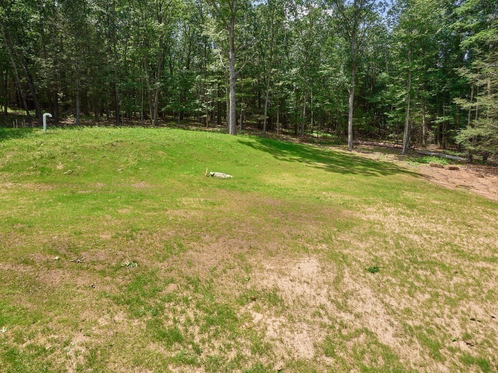 126 Old Southbridge Road Dudley, MA 01571 - Photo 10 of 40 a backyard of a house with plants and large trees