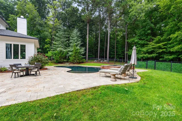 a view of a park with slide