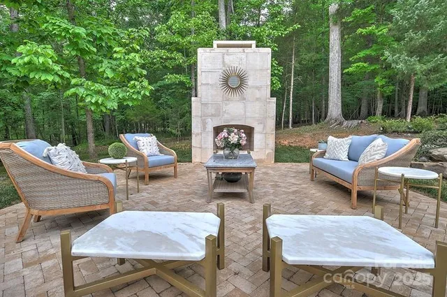 swimming pool with outdoor seating