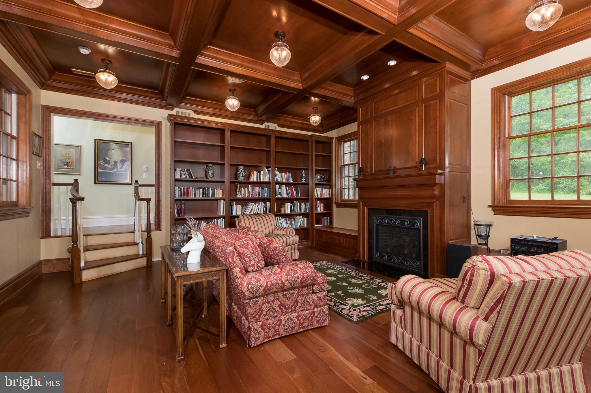 80 Mapleton Road Princeton, NJ 08540 - Photo 17 of 55 Library with Fireplace