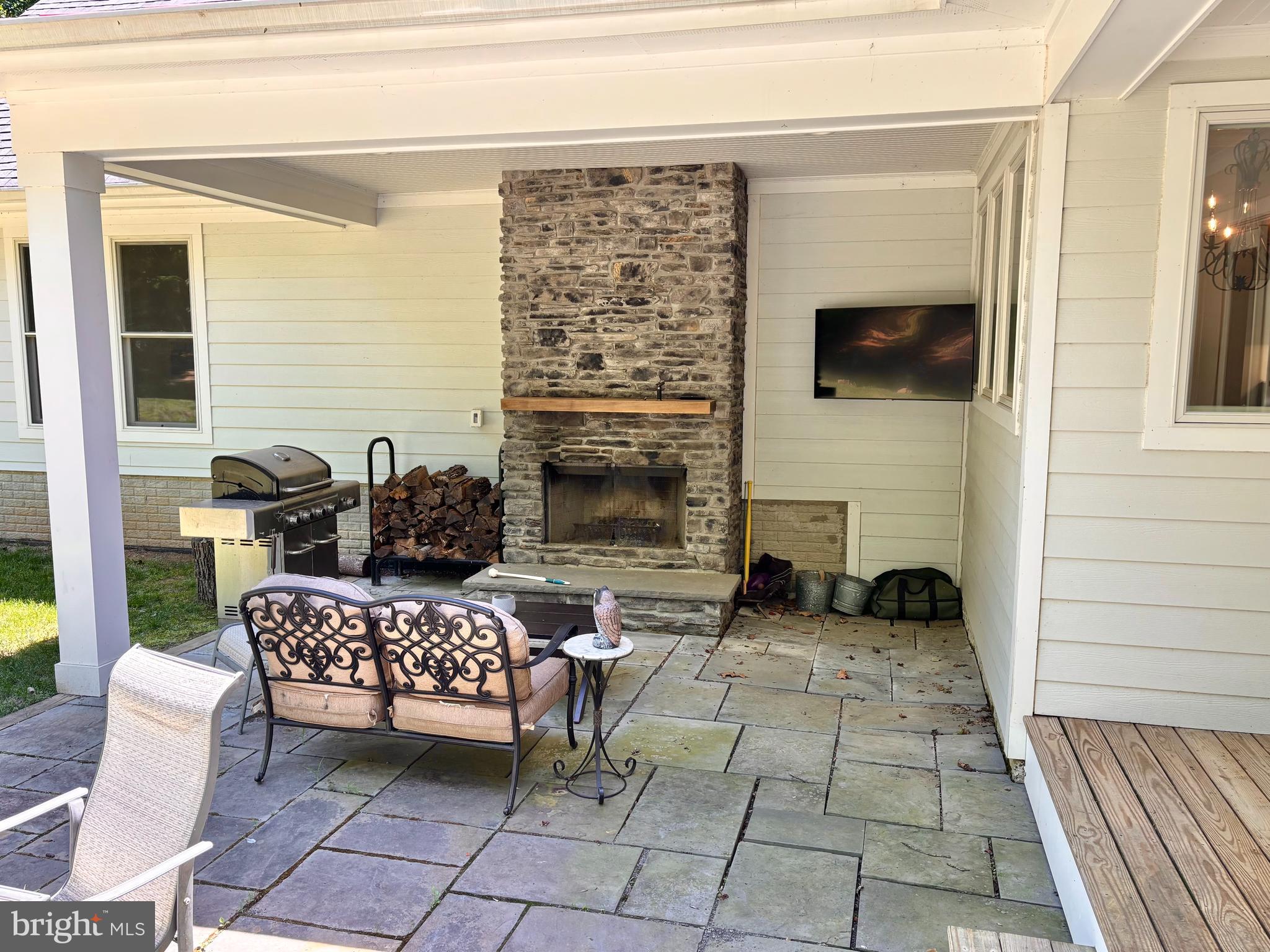 3411 Fenny Hill Road Delaplane, VA 20144 - Photo 62 of 75 Slate floor on back porch/patio
