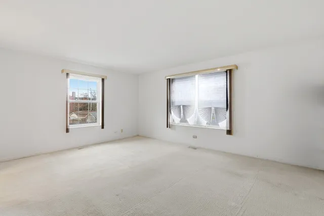 an empty room with a window