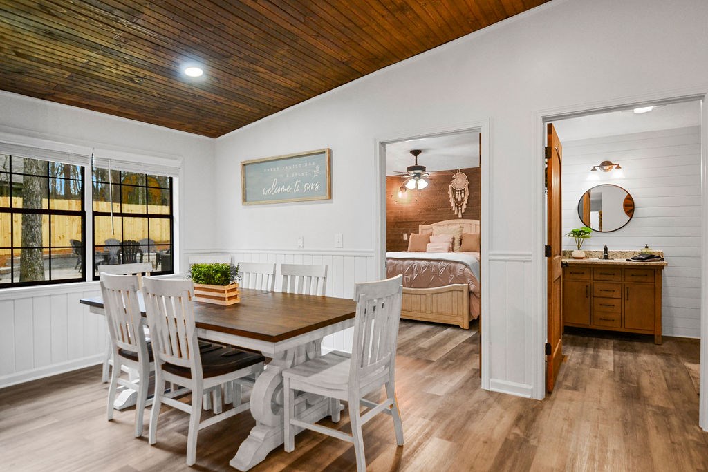45 Wilderness Trail Blue Ridge, GA 30513 - Photo 23 of 58 a view of a dining room with furniture window and wooden floor