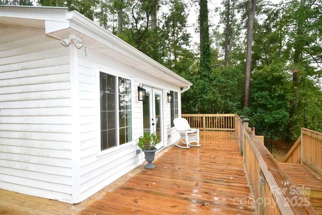 a view of a wooden fence