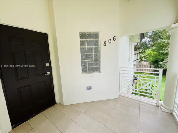 a view of front door