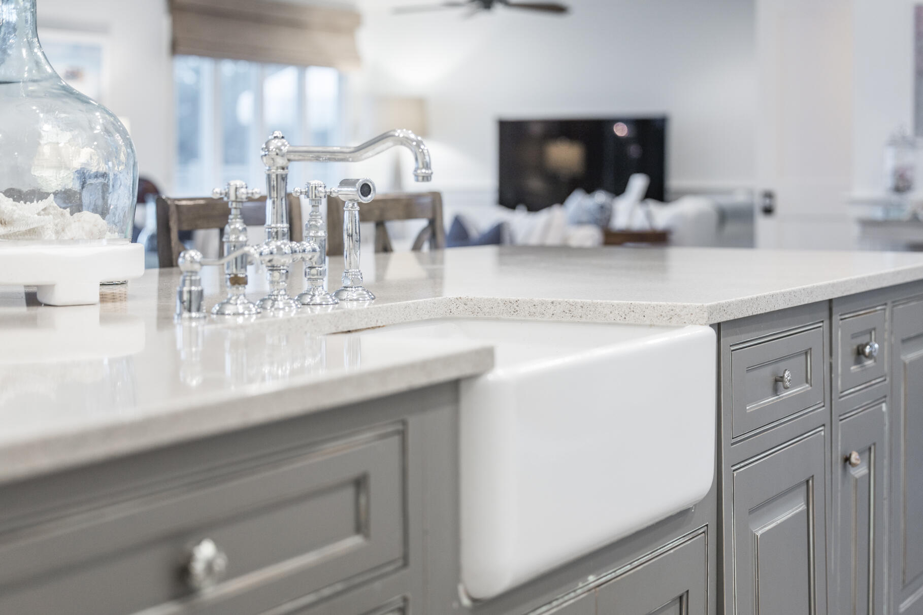 75 Shore Road West Harwich, MA 02671 - Photo 19 of 53 a kitchen with a sink dishwasher and a flat screen tv