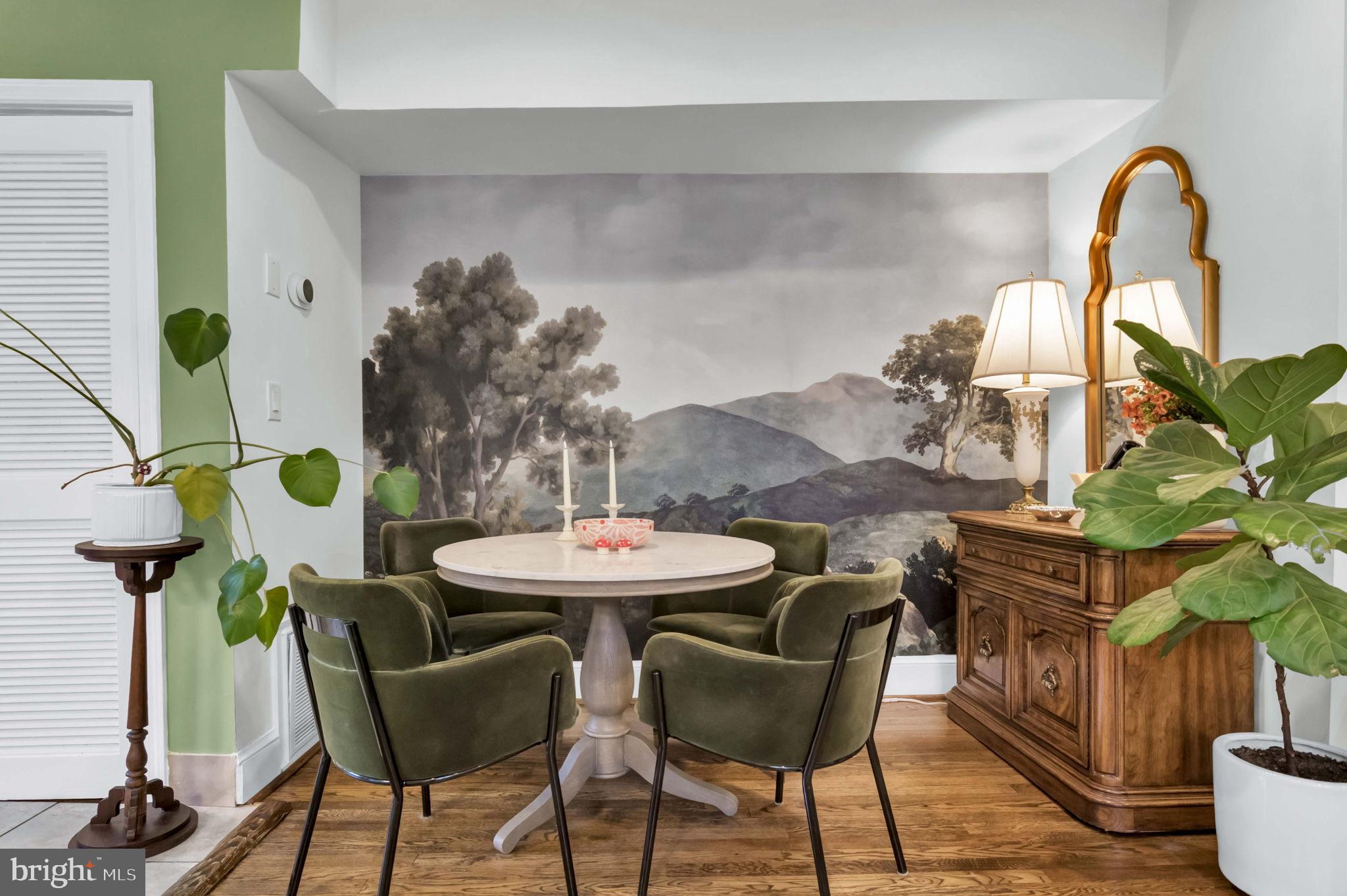 1526 Gales Street Northeast Washington, DC 20002 - Photo 10 of 35 Charming dining nook with scenic mural.