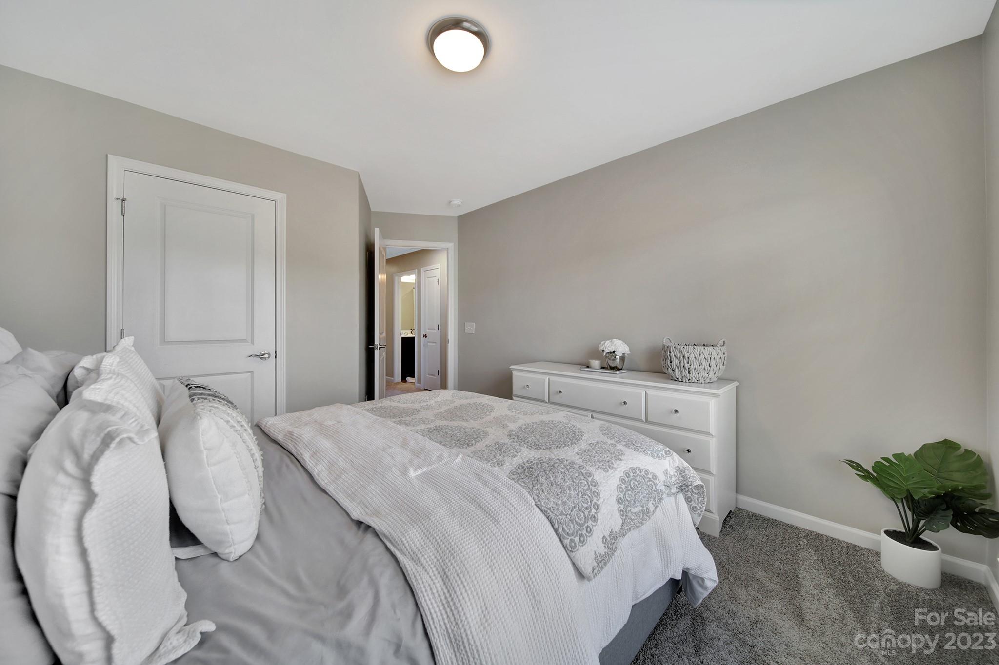 816 Canoe Song Road Fort Mill, SC 29708 - Photo 17 of 24 a bedroom with a bed and potted plant