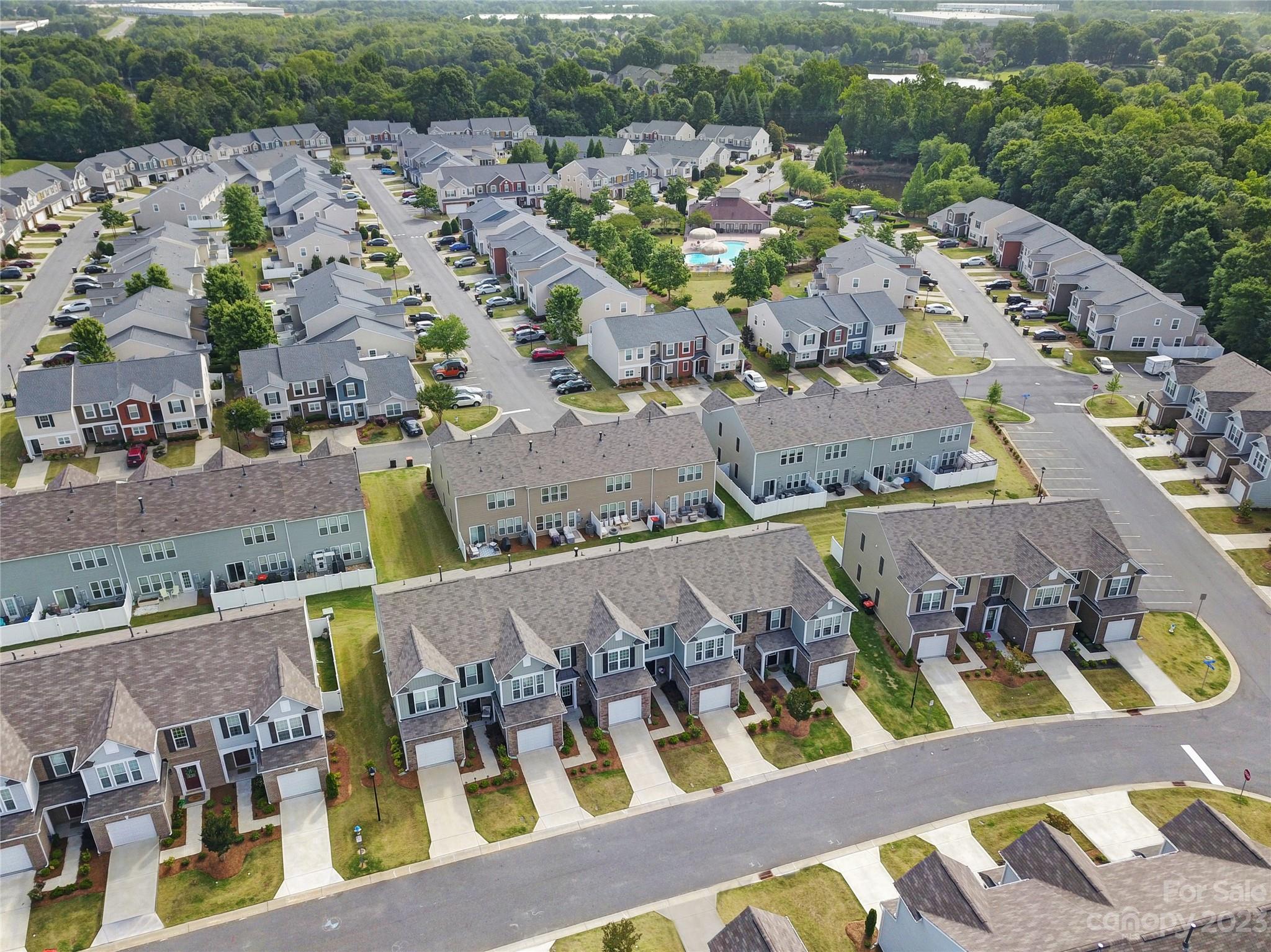 816 Canoe Song Road Fort Mill, SC 29708 - Photo 23 of 24 an aerial view of a houses with a swimming pool
