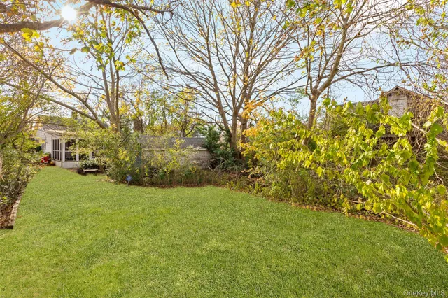 a view of back yard of the house