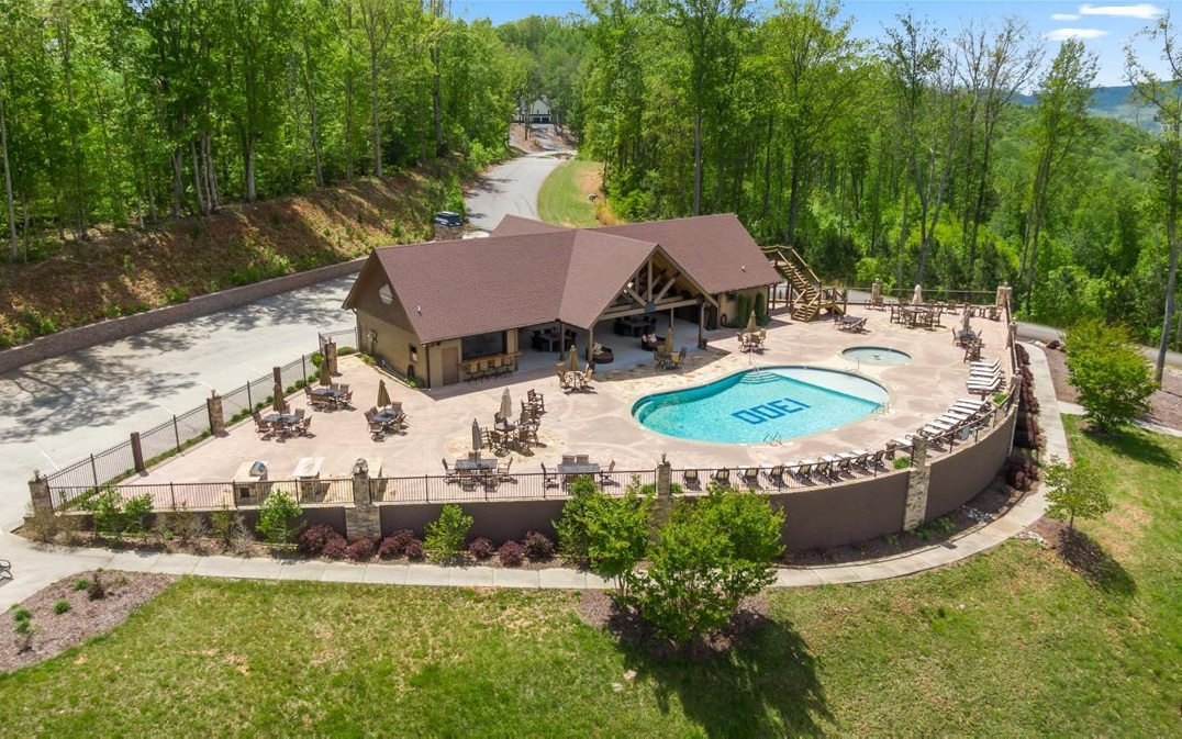 Lt158 Stables Loop Blairsville, GA 30512 - Photo 22 of 42 a view of a house with swimming pool and a yard