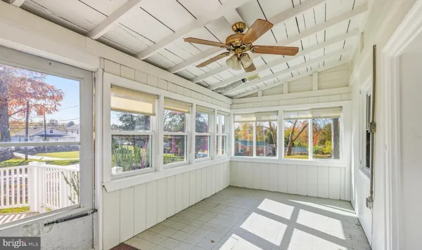 a view of an entryway with a window