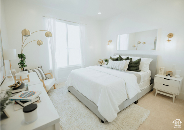 1577 North 1350 E Street, Unit 1 Mapleton, UT 84664 - Photo 9 of 15 Bedroom with light carpet