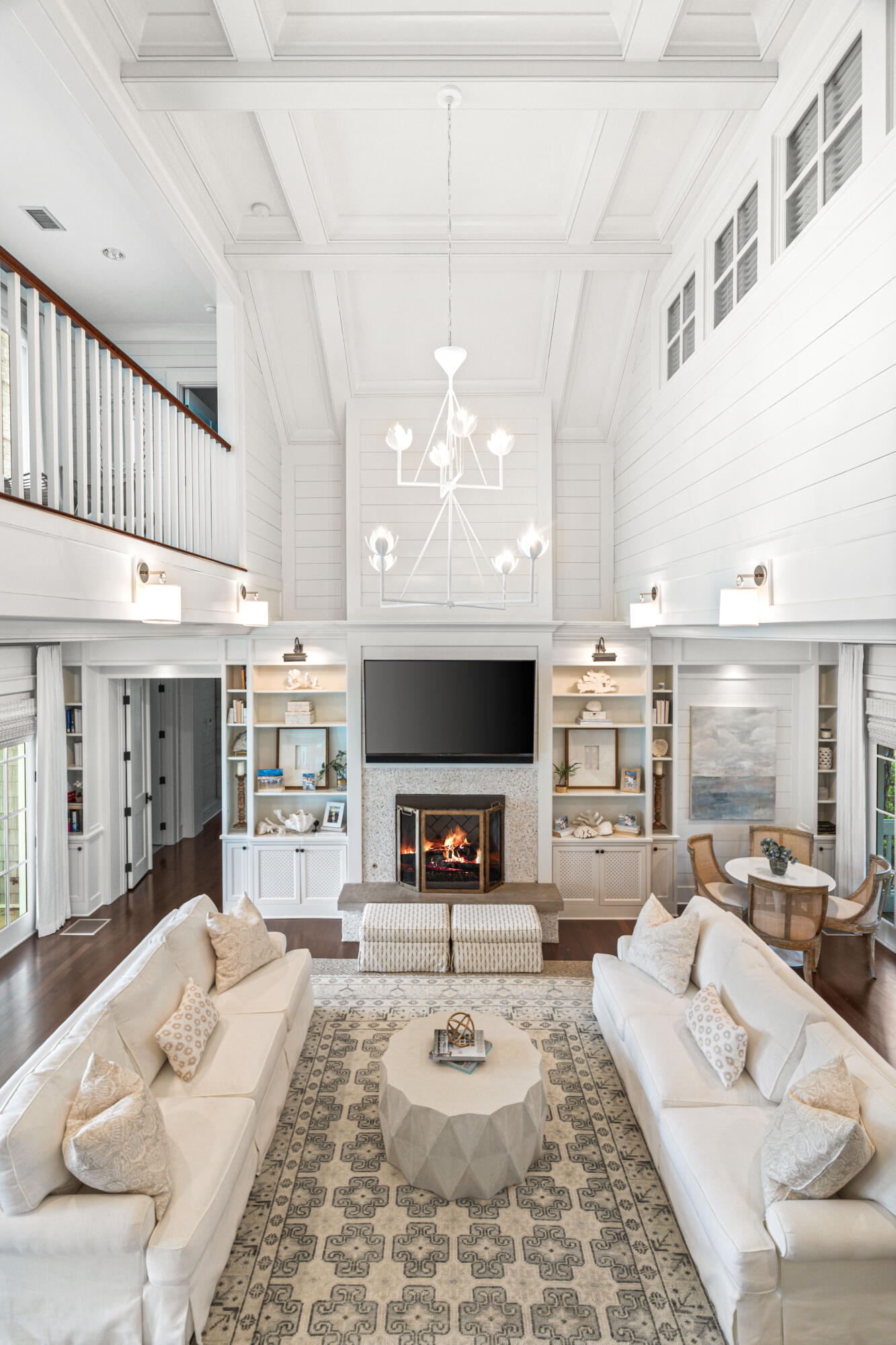 8 Shingle Lane Watersound, FL 32461 - Photo 13 of 73 a living room with furniture a fireplace and a flat screen tv