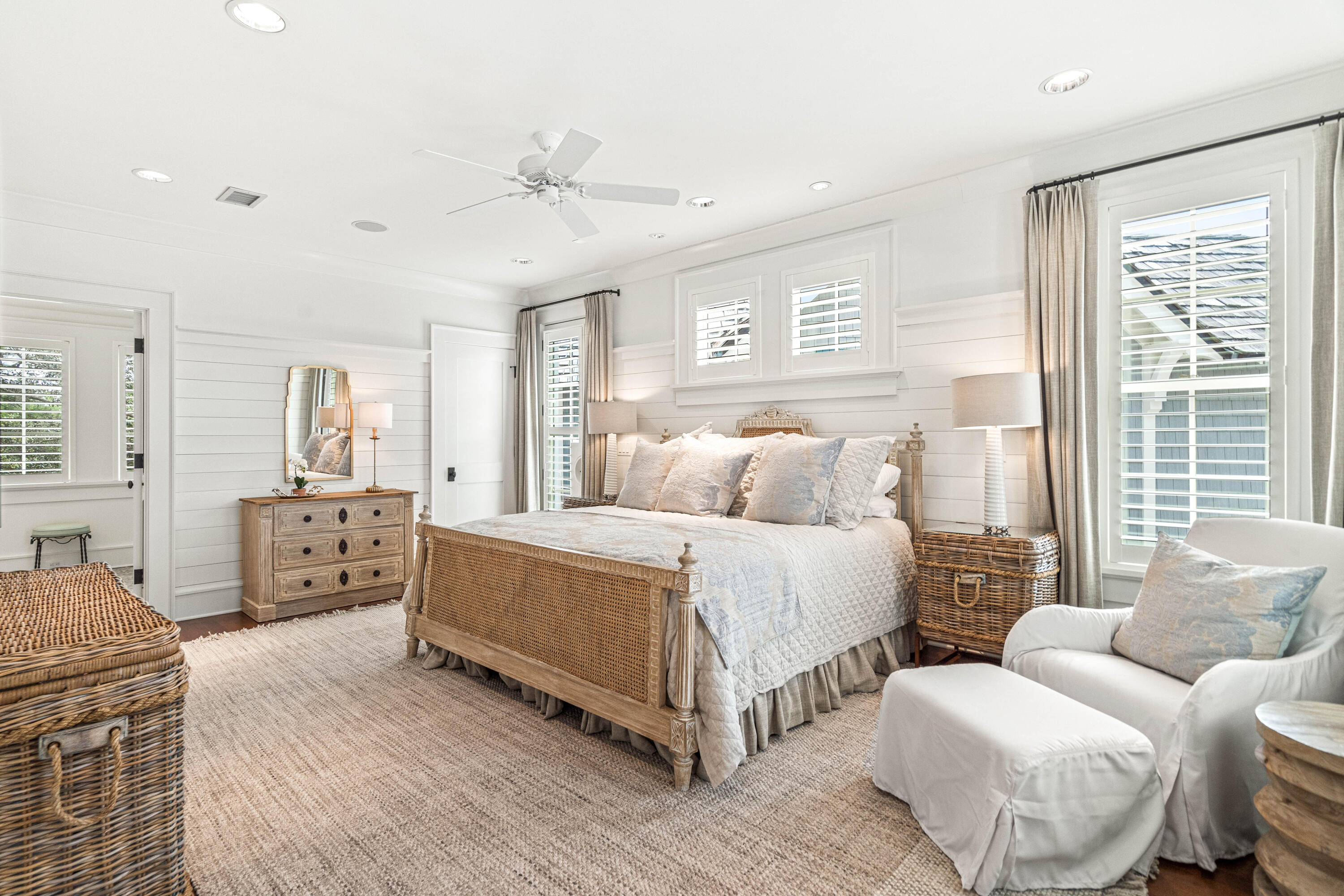 8 Shingle Lane Watersound, FL 32461 - Photo 31 of 73 a bedroom with furniture and a large window