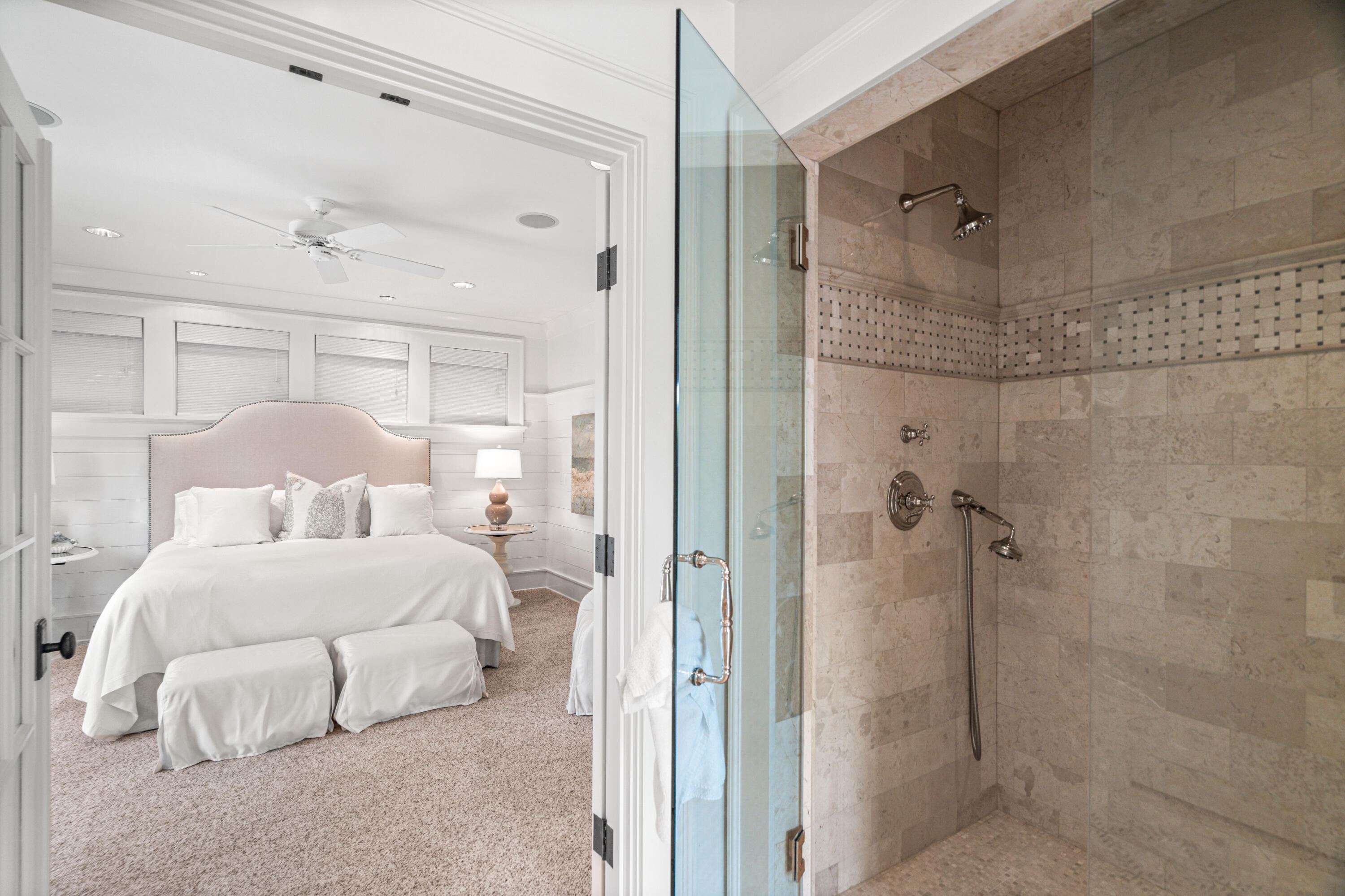 8 Shingle Lane Watersound, FL 32461 - Photo 39 of 73 a bedroom with a bed and a walk in closet