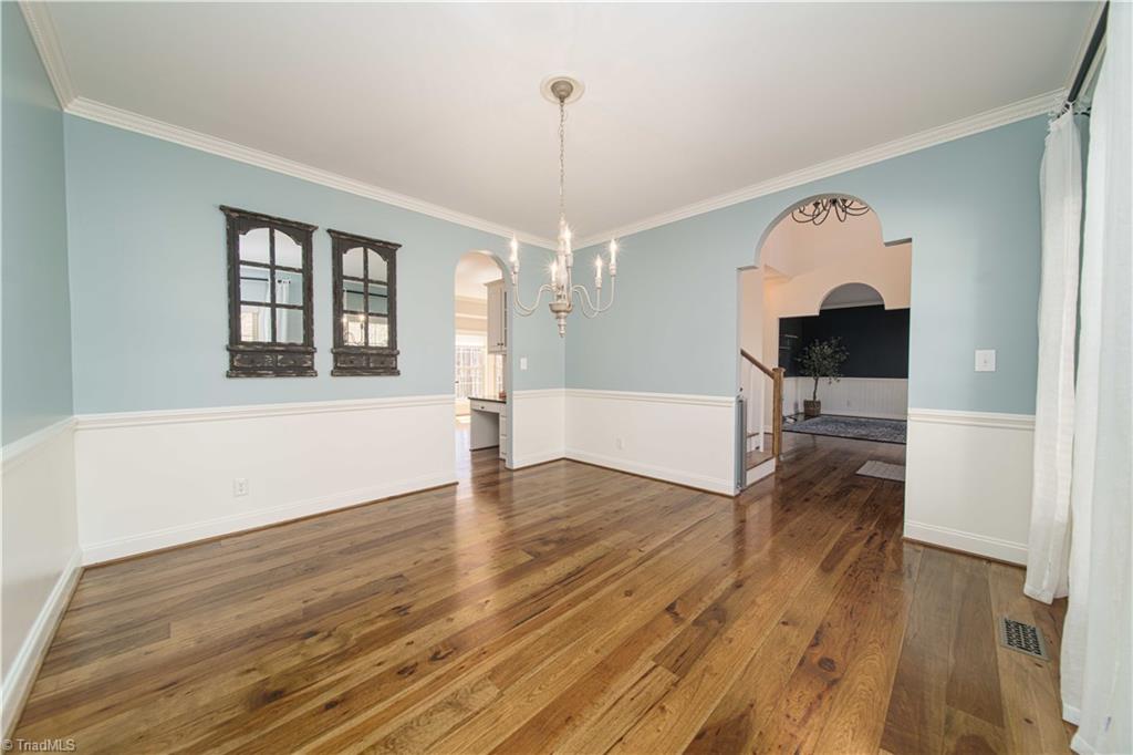 4400 Preston Point High Point, NC 27265 - Photo 6 of 49 Dining Room, Solid White Oak paneling painted white, Main Level.
