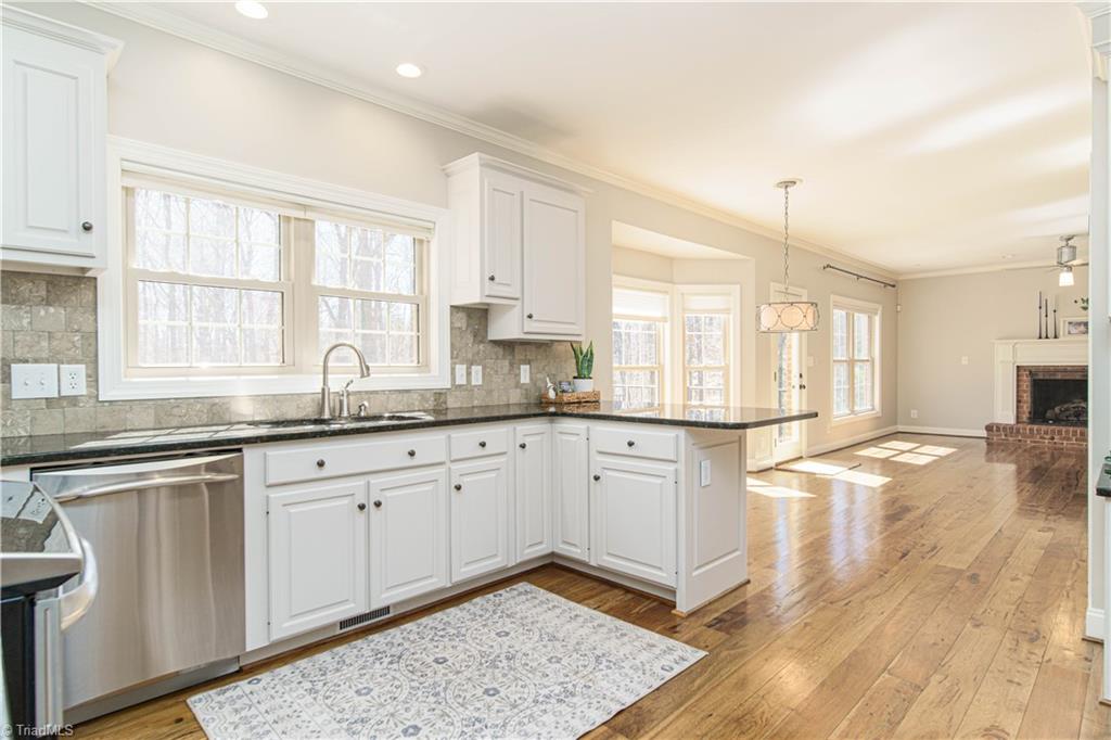 4400 Preston Point High Point, NC 27265 - Photo 9 of 49 Kitchen, Solid Cherry Kitchen Cabinets painted white, Main Level.