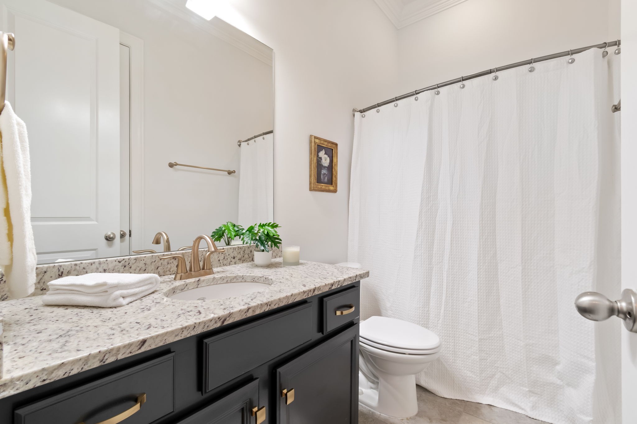 463 Avon River Road Franklin, TN 37064 - Photo 50 of 91 a bathroom with a granite countertop sink and a mirror