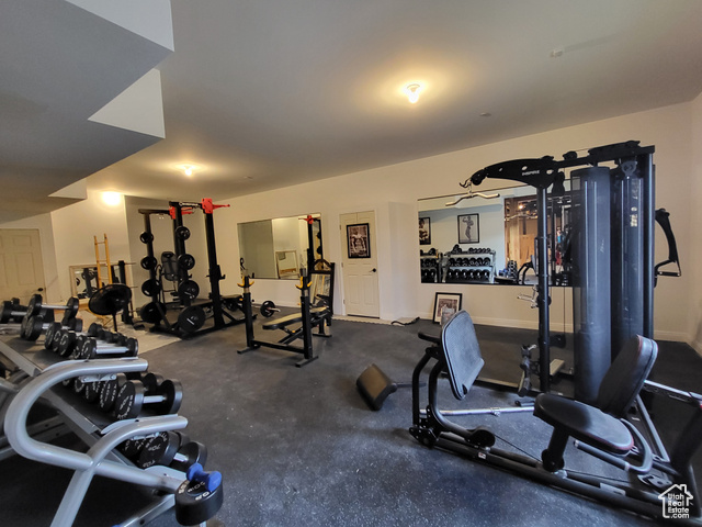 1406 South Bartholomew Cyn Road Springville, UT 84663 - Photo 11 of 19 Workout area with baseboards