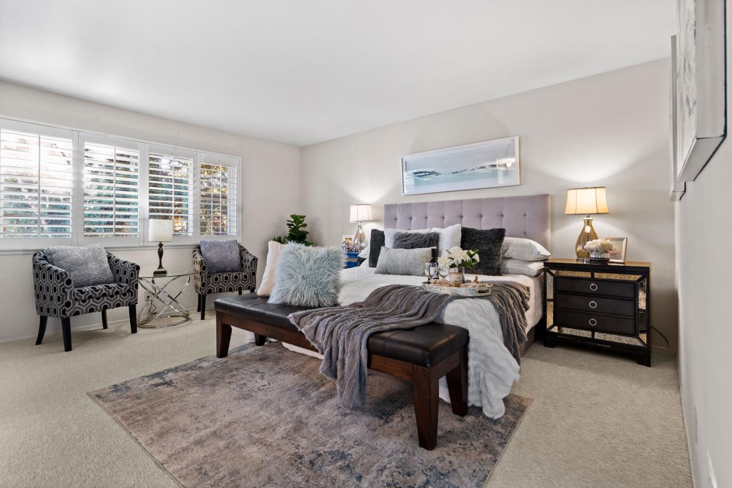 775 Steuben Drive Sunnyvale, CA 94087 - Photo 20 of 37 a bed room with furniture and a large window