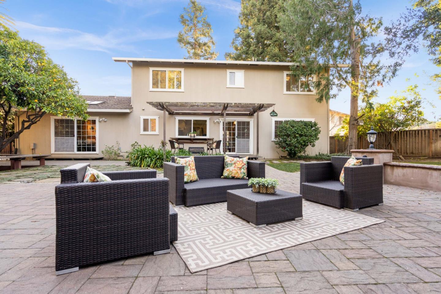 775 Steuben Drive Sunnyvale, CA 94087 - Photo 31 of 37 a view of a patio with couches and a potted plant