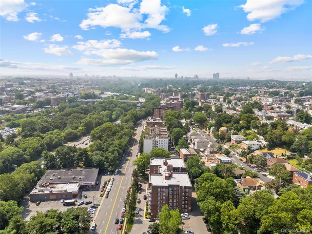 an aerial view of a city