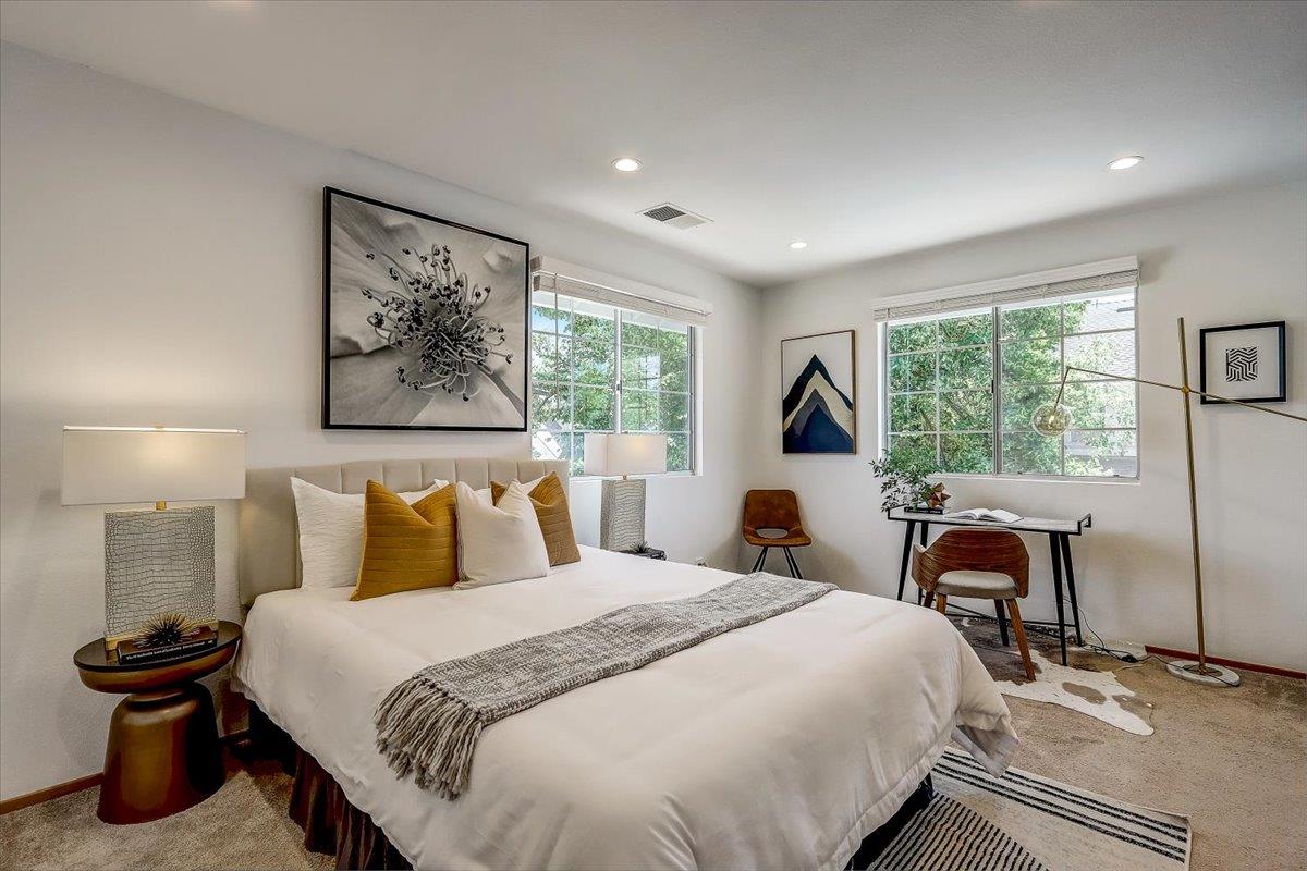 238 Mavis Drive Pleasanton, CA 94566 - Photo 25 of 53 a bedroom with a bed and a large window