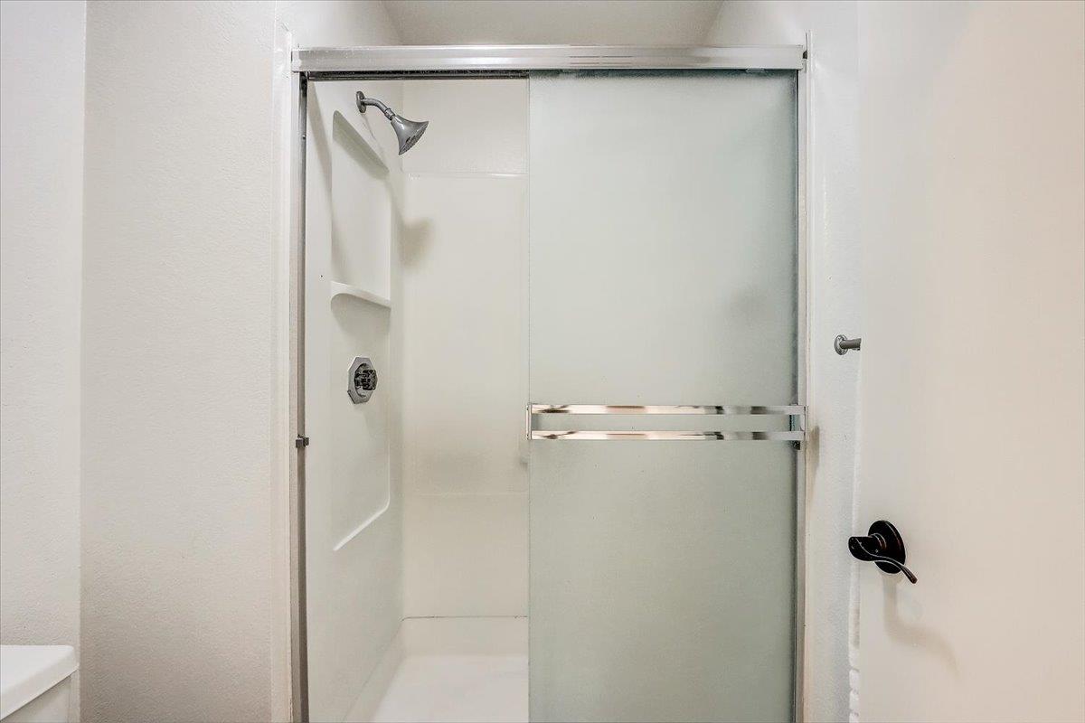 238 Mavis Drive Pleasanton, CA 94566 - Photo 33 of 53 a bathroom with a glass shower door