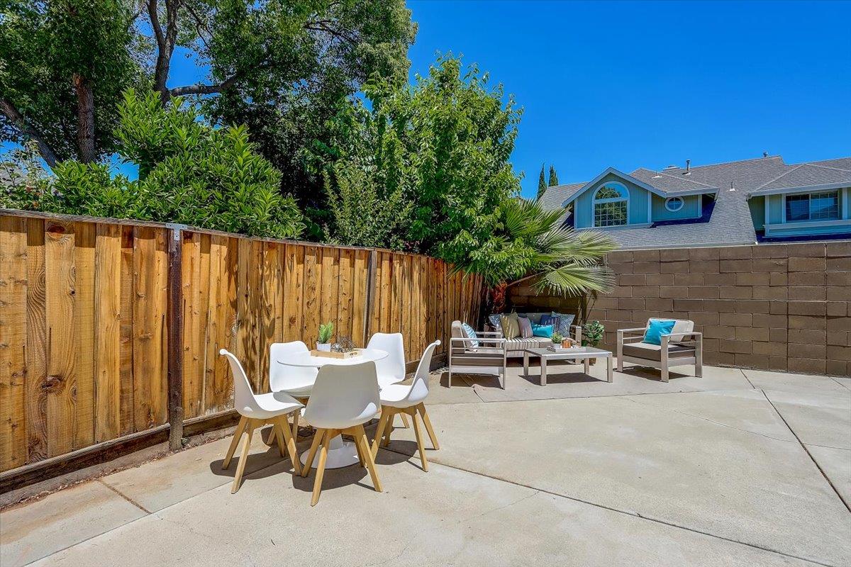 238 Mavis Drive Pleasanton, CA 94566 - Photo 44 of 53 a view of backyard with outdoor seating and plants