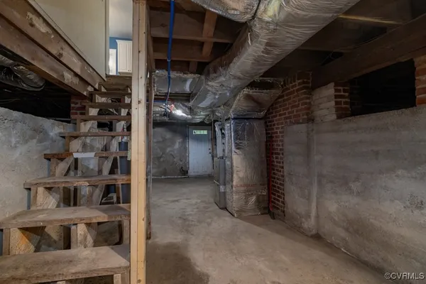 a view of storage and utility room