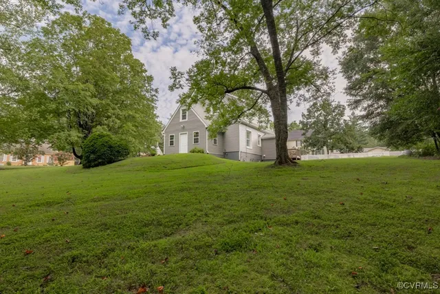 a view of garden with tree s