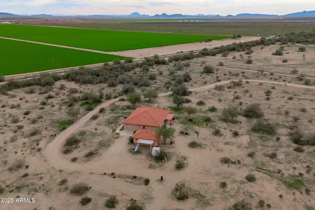 a view of an outdoor space and mountain view