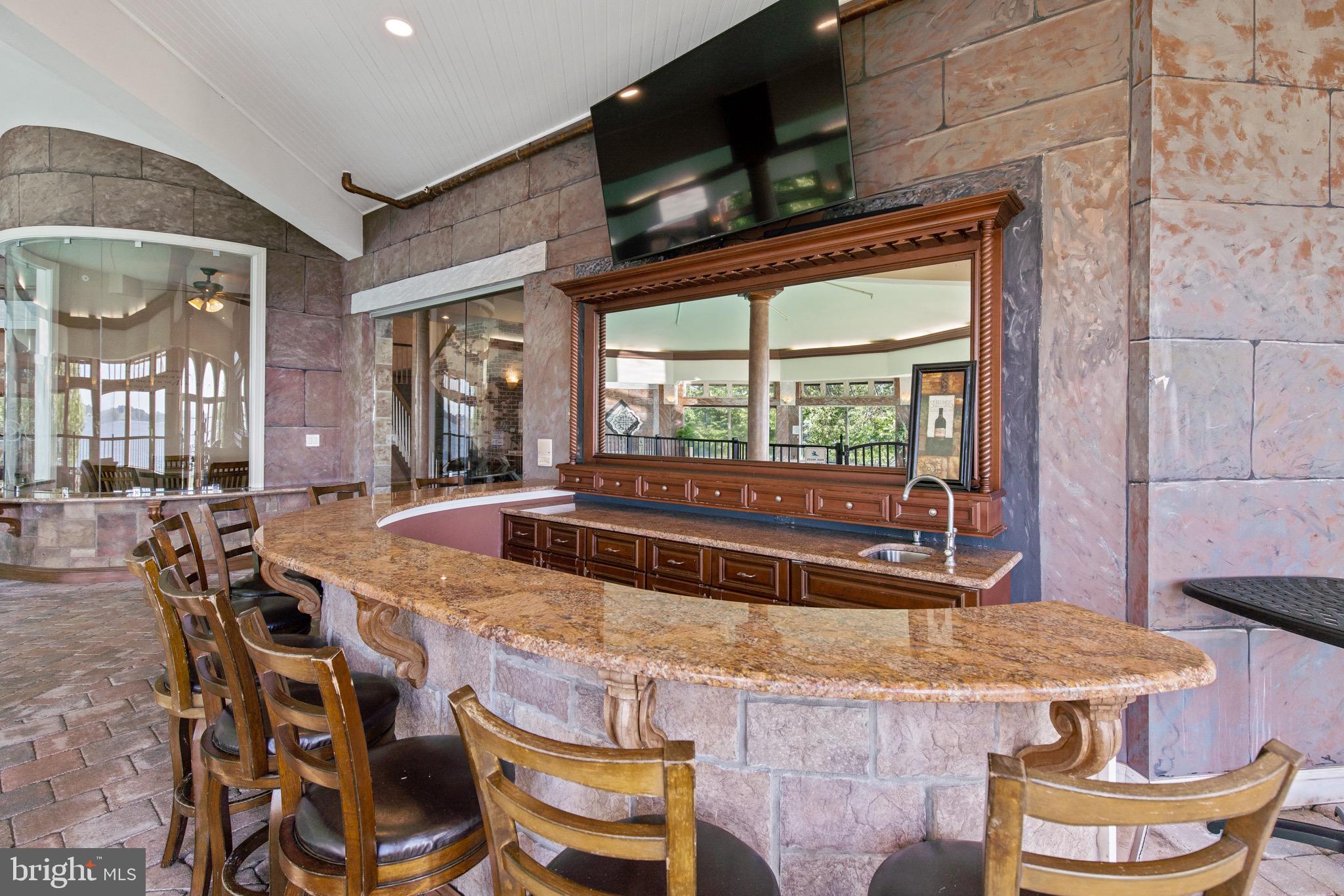 265 Veazey Cove Road Earleville, MD 21919 - Photo 45 of 100 Large bar area by the pool, seating for 9+