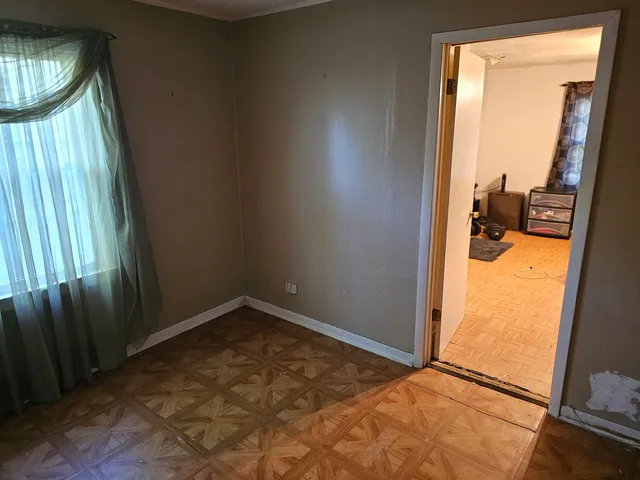 an empty room with a window