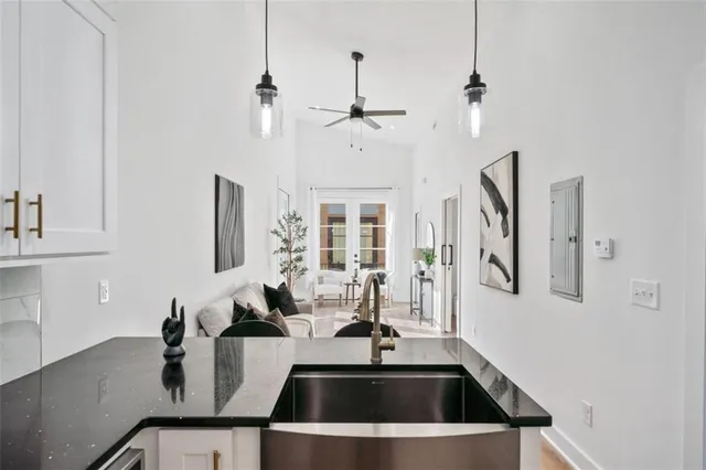 a living room with a couch