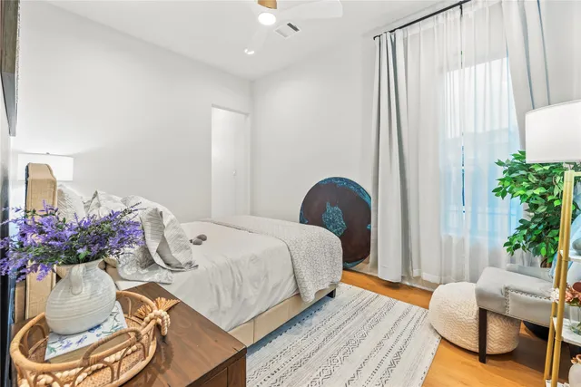 a kitchen with a refrigerator and a sink