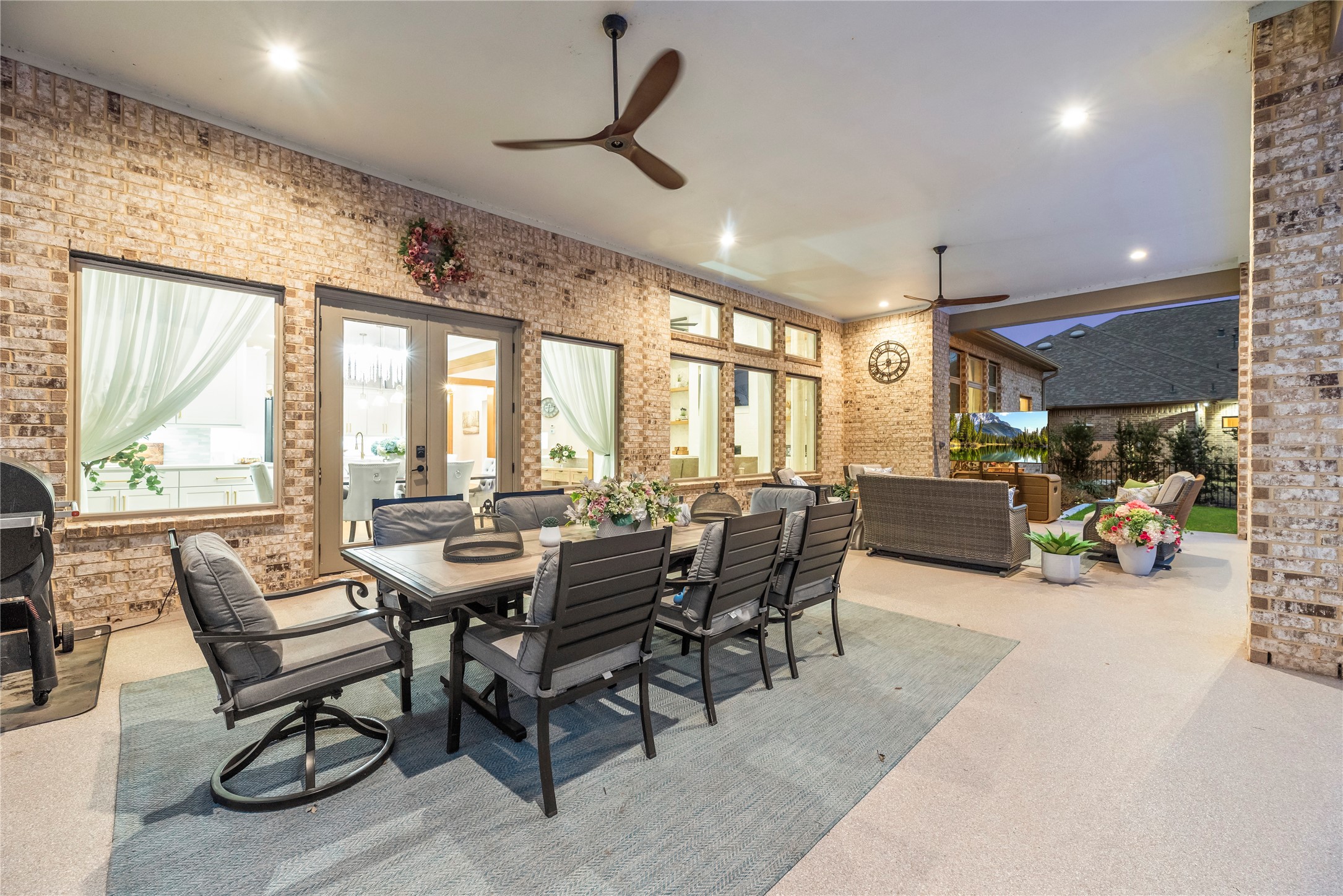 4218 Wooded Isle Way Fulshear, TX 77441 - Photo 38 of 50 a view of a dining room with furniture window and outside view