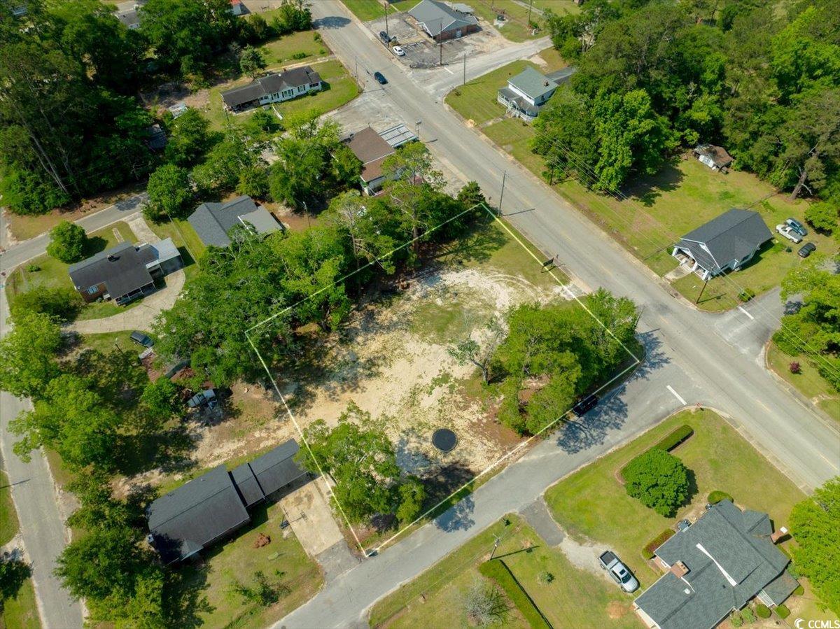 Tbd South Main Street Lake View, SC 29563 - Photo 4 of 8 Aerial perspective of suburban area featuring property parcel outlined