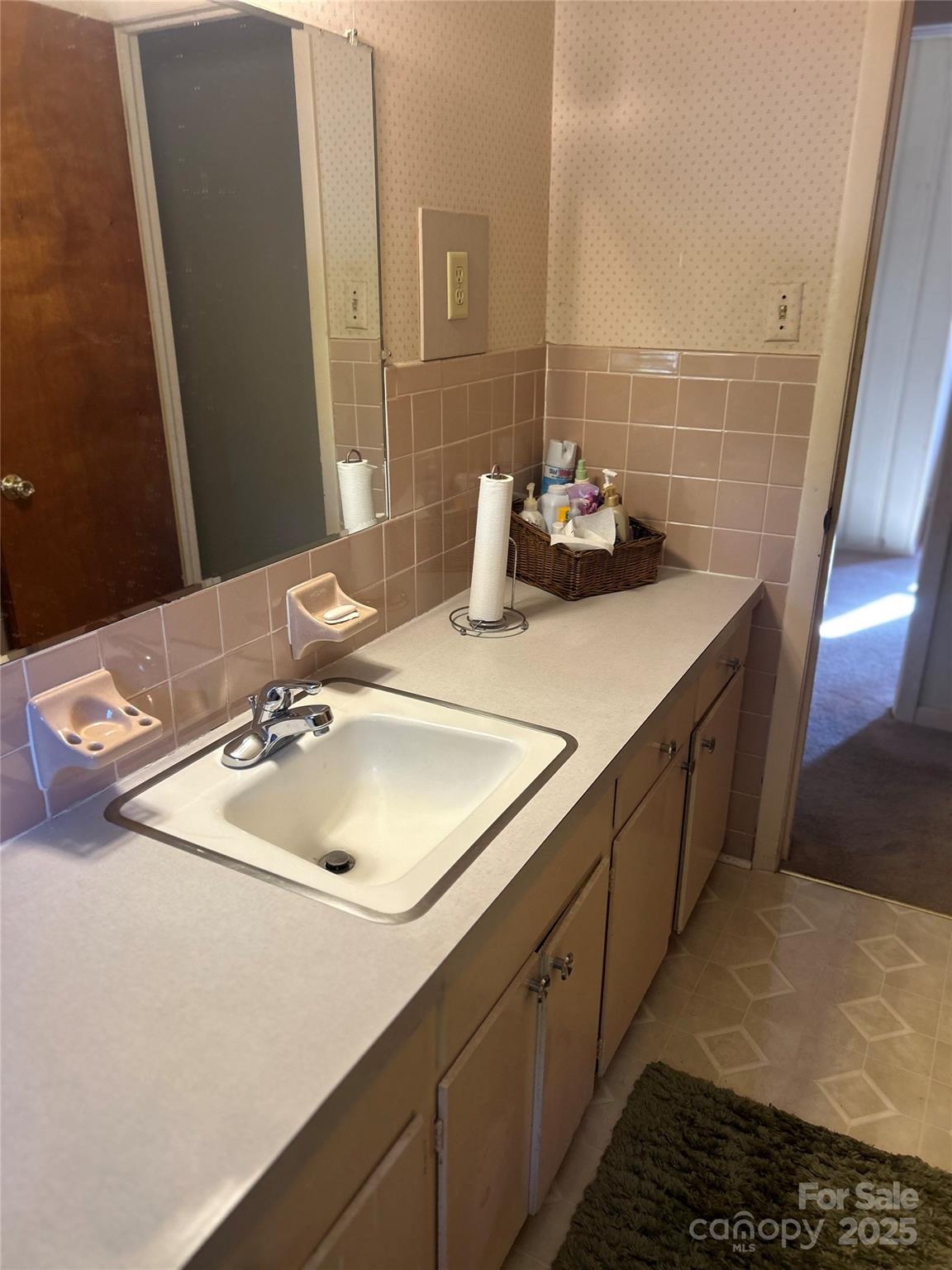 1401 Morven Road Wadesboro, NC 28170 - Photo 21 of 27 a bathroom with a sink and a mirror