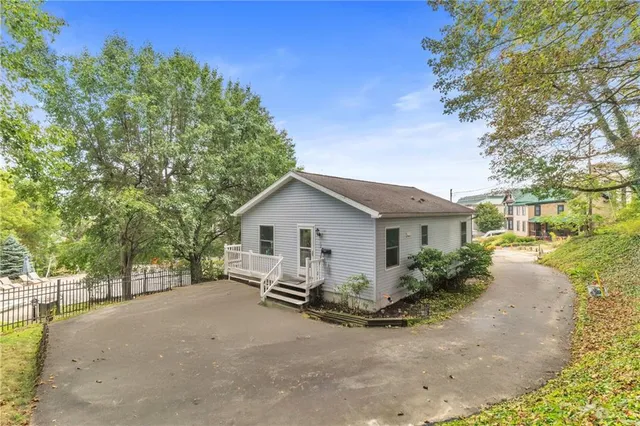 a view of a house with a patio