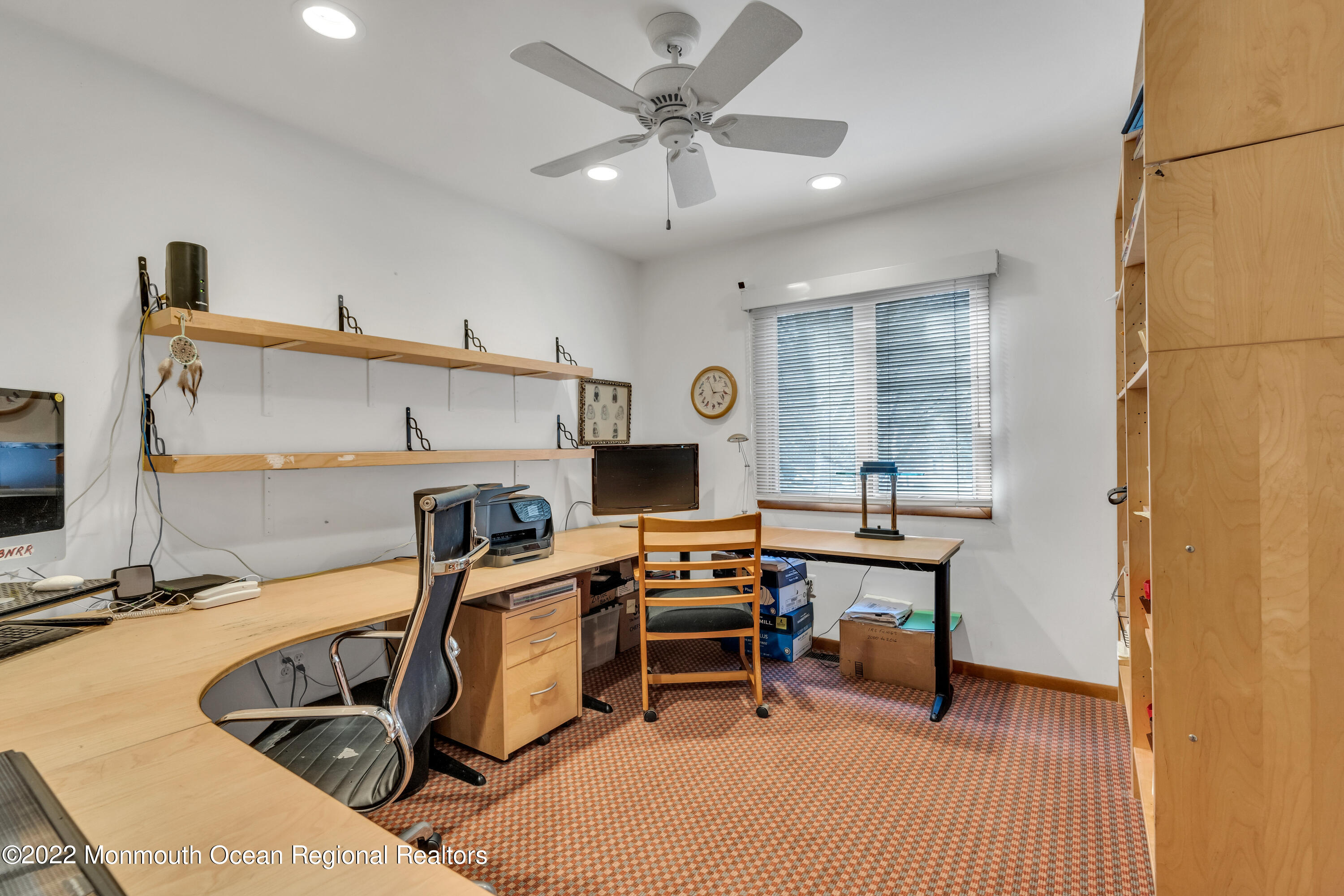 39 Johnson Lane Jackson, NJ 08527 - Photo 27 of 47 a view of a workspace with furniture and a ceiling fan