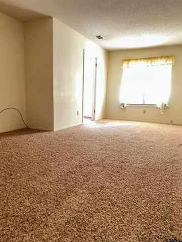 a view of an empty room and window