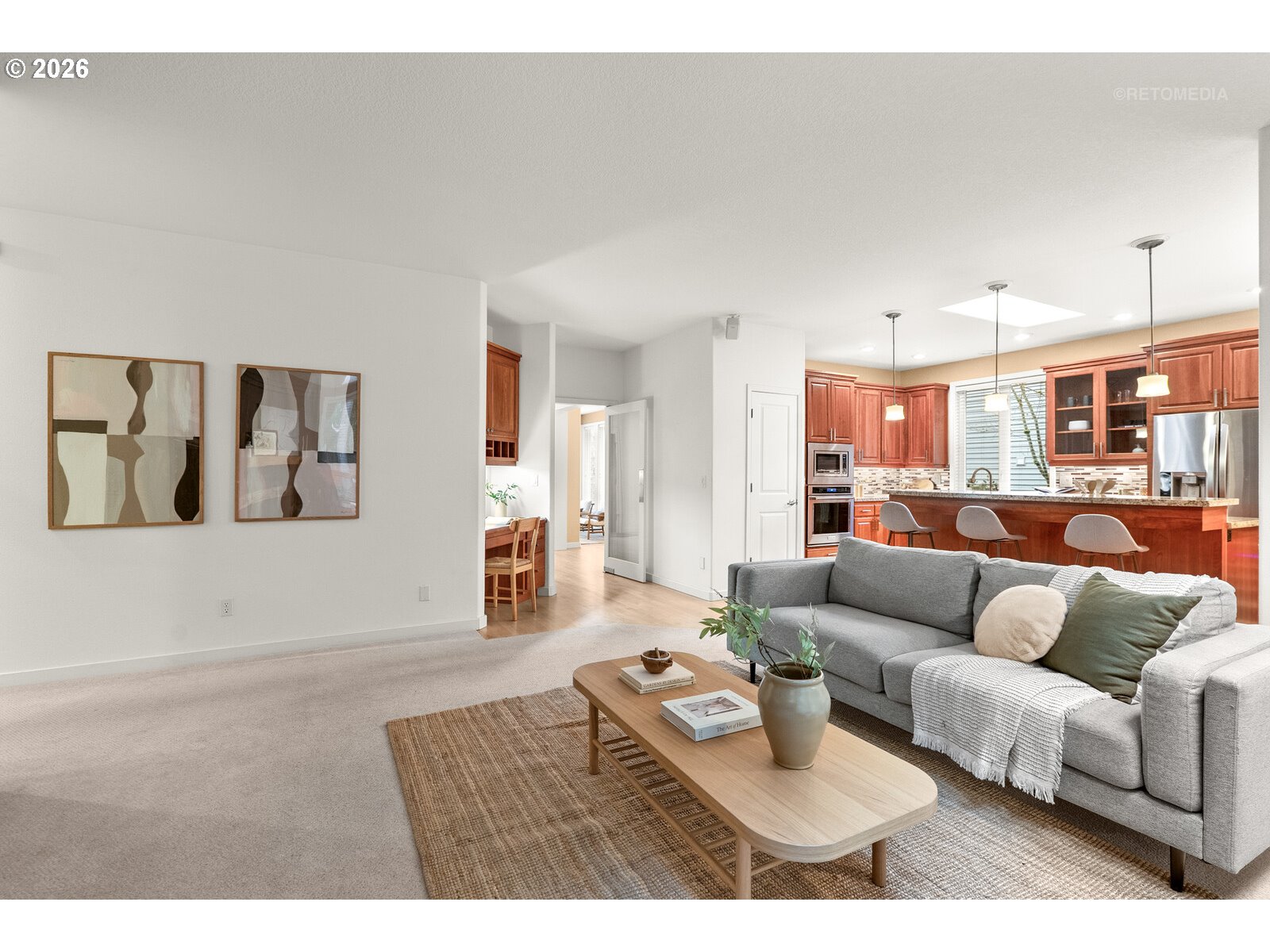 2625 Southwest 75th Terrace Portland, OR 97225 - Photo 13 of 45 a living room with furniture and kitchen view
