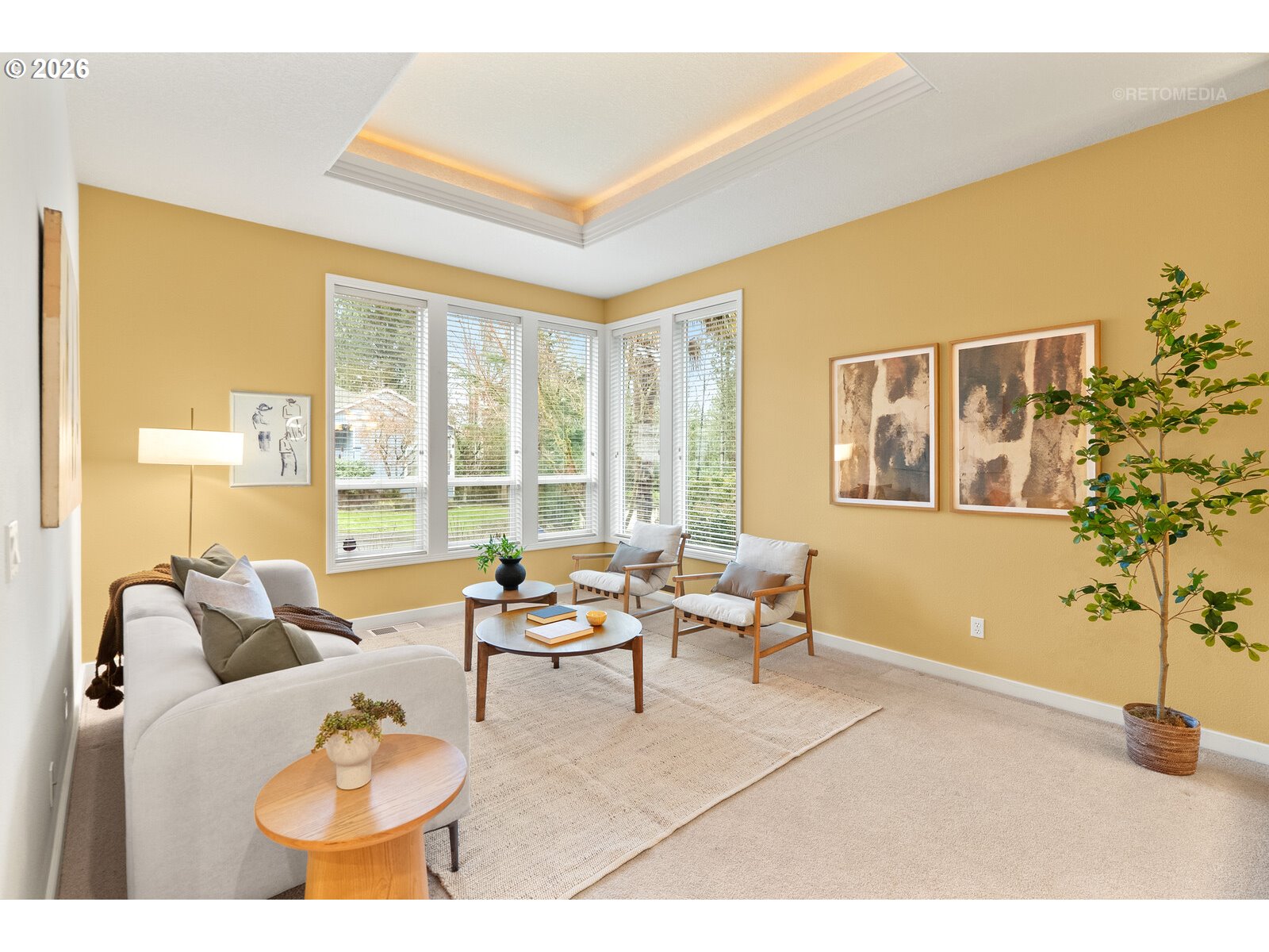 2625 Southwest 75th Terrace Portland, OR 97225 - Photo 4 of 45 a living room with furniture and a floor to ceiling window