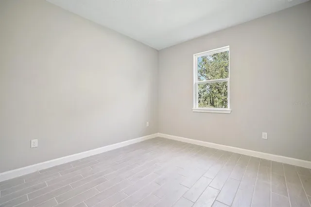 an empty room with a window