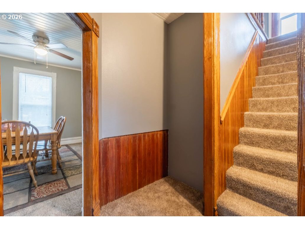 243 North Lane Street Cottage Grove, OR 97424 - Photo 11 of 22 a view of entryway and hall with wooden floor