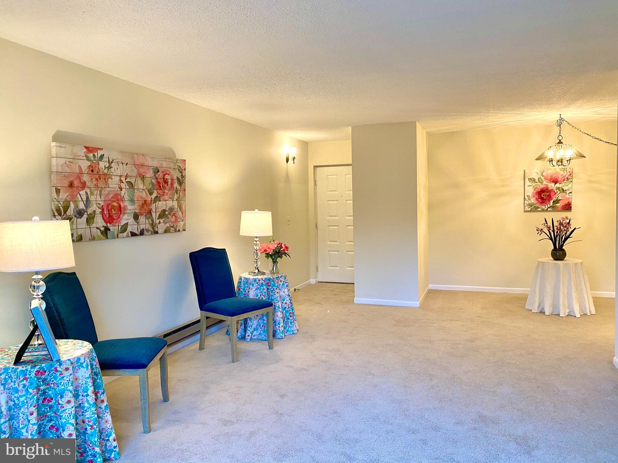 Living and dining room, new carpet