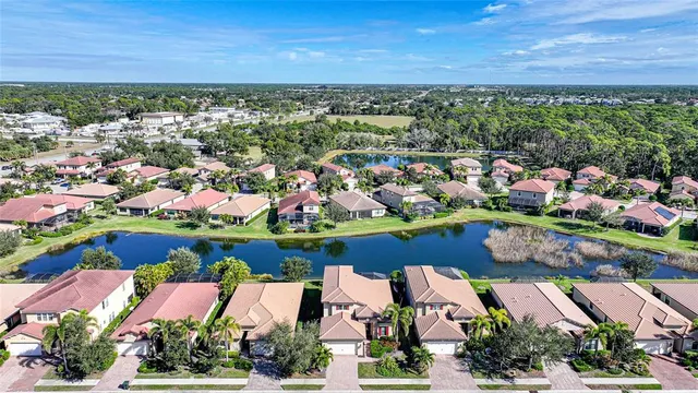 an aerial view of multiple house