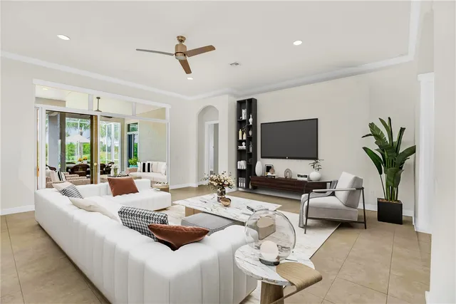 a large bathroom with a glass shower door